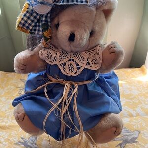 Vintage Inspired Easter Bear Hand Crafted Collar Country Cottagecore EUC